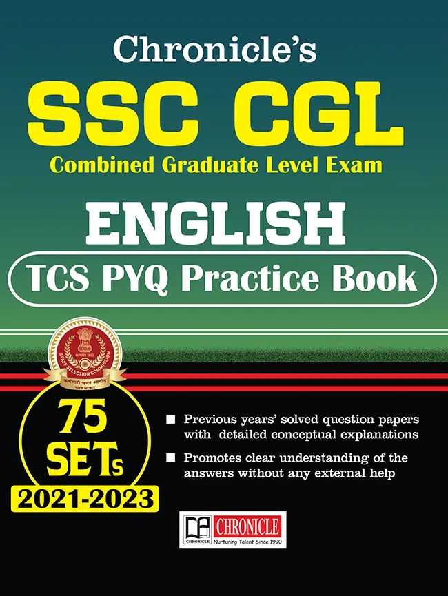 ​Chronicle’s SSC CGL Exam ENGLISH TCS- PYQ Practice Book | Solved Paper